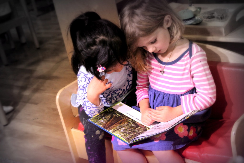 Emma and Lillian reading