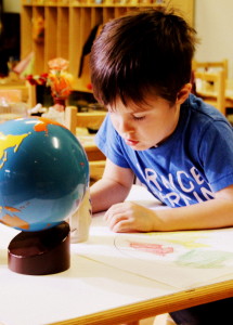David - globe and map