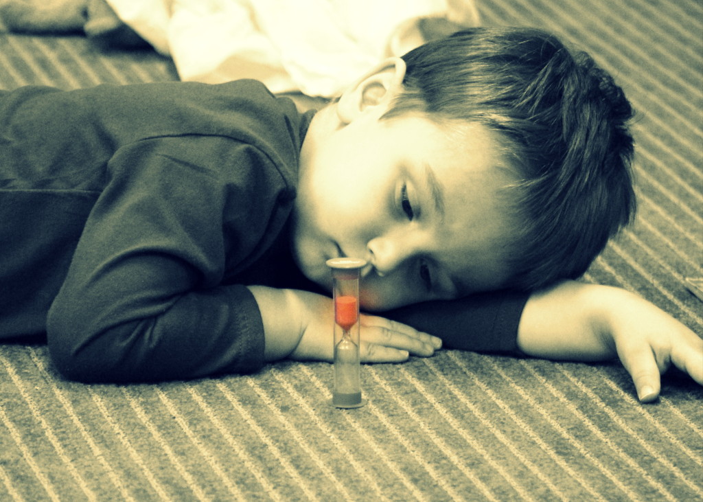 Brayden with red sandtimer