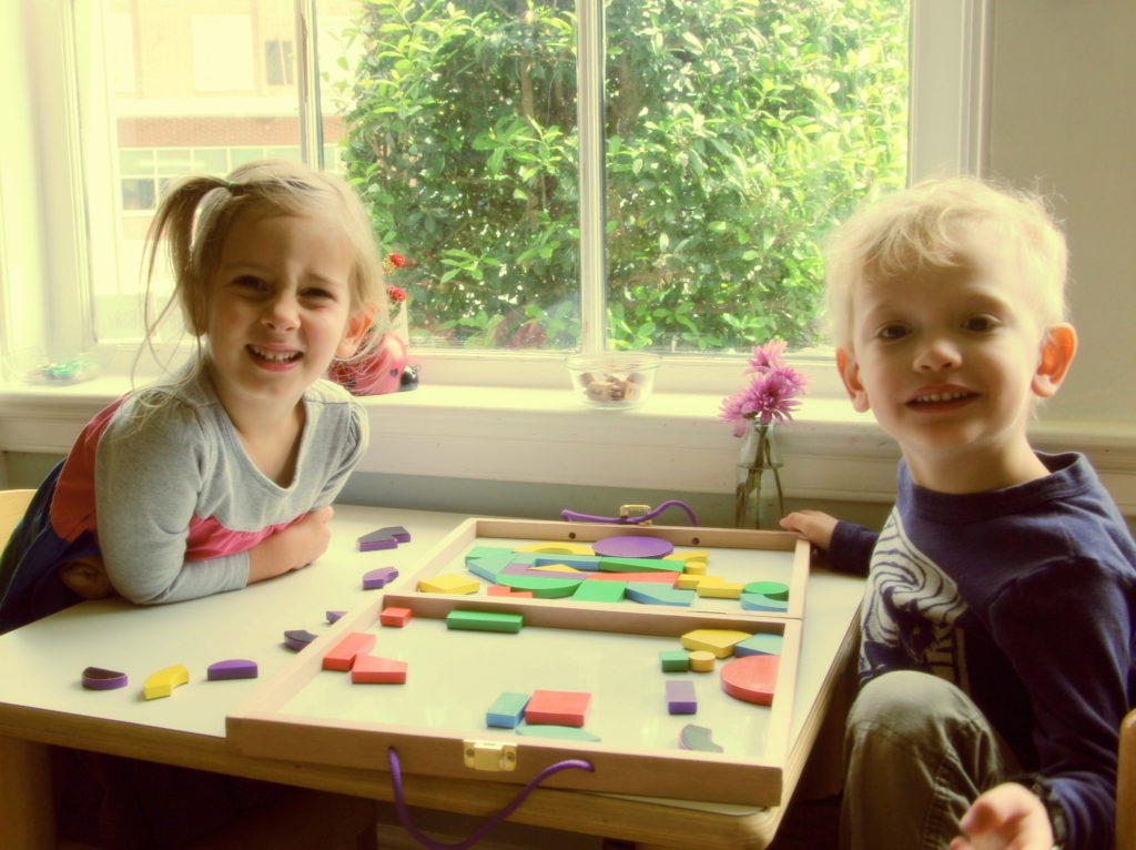 Eloise and Simon say cheese